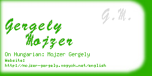 gergely mojzer business card